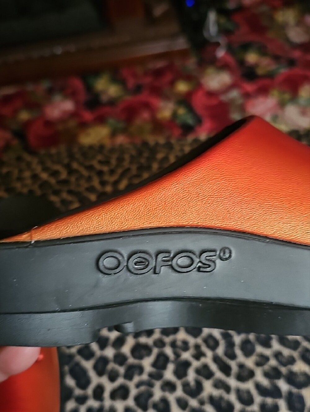 OOFOS Red Slide Sandals - Picture 3 of 11
